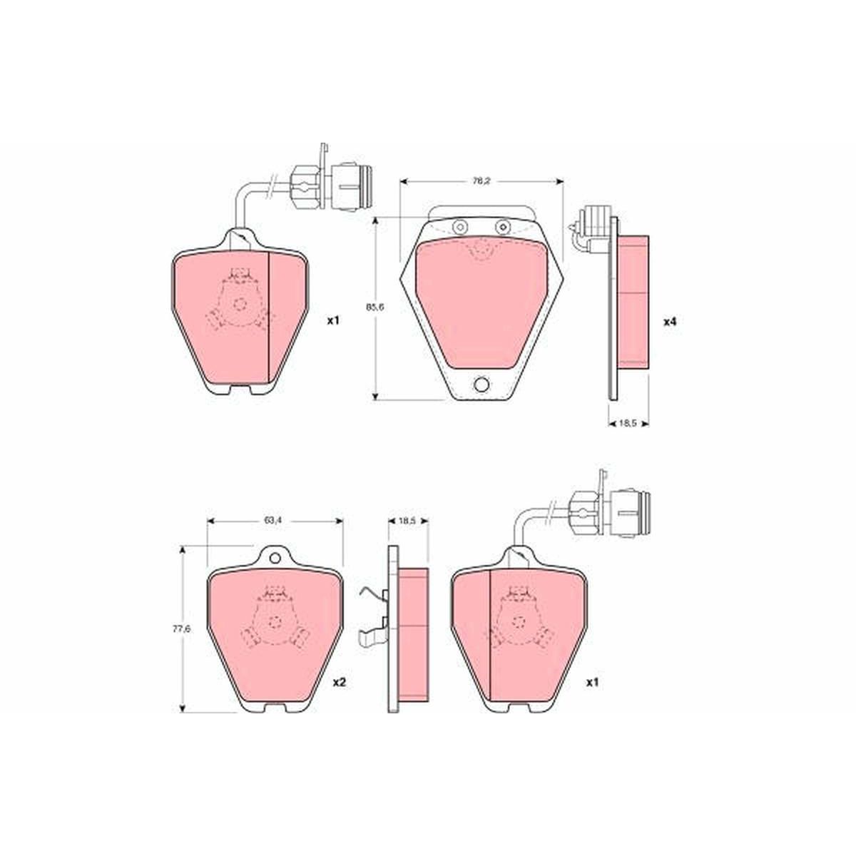 TRW Cotec Brake Pad Set GDB1162