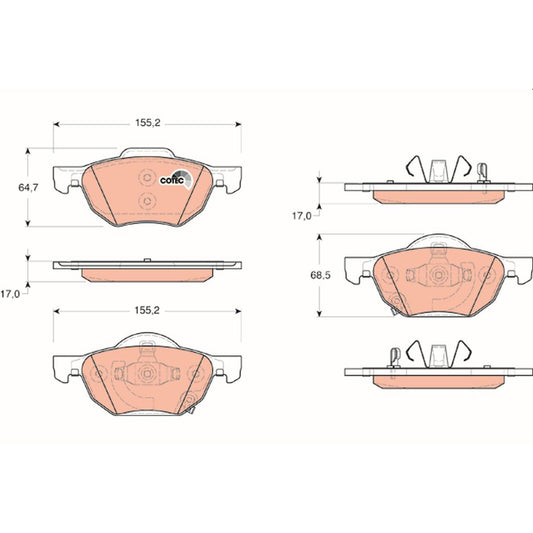 TRW Cotec Brake Pad Set GDB3355