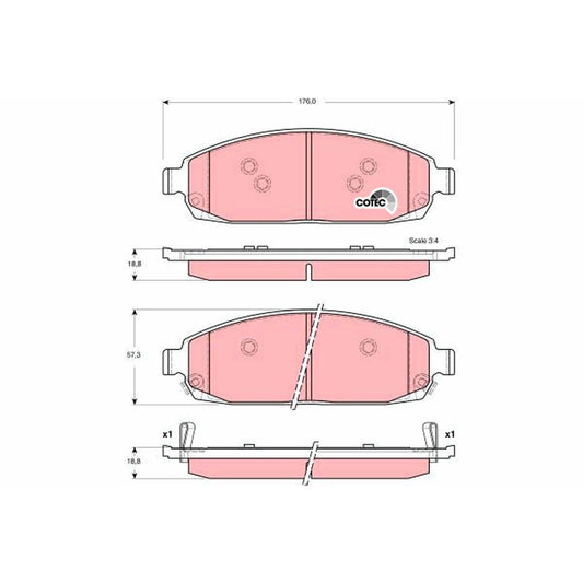TRW Cotec Brake Pad Set GDB4136