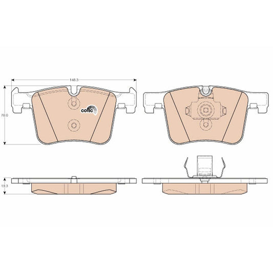 TRW Cotec Brake Pad Set Front GDB1942