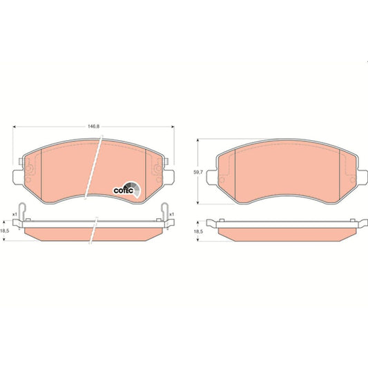 TRW Cotec Brake Pad Set GDB4126