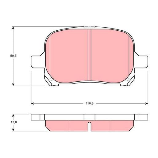 TRW DTEC Brake Pad Set Front GDB3152DT