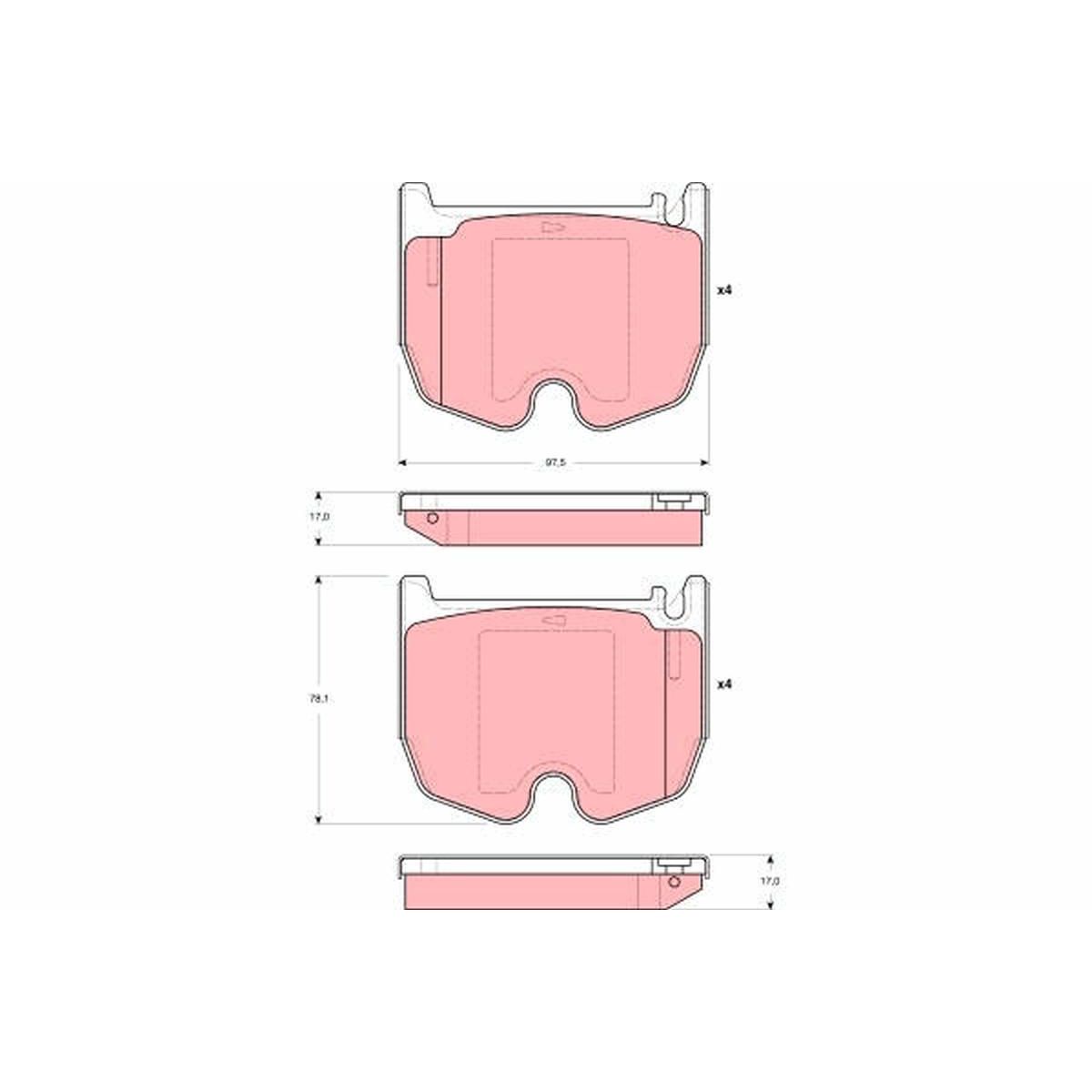 TRW Cotec Brake Pad Set GDB1541