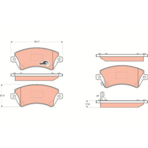 TRW DTEC Brake Pad Set Front GDB3288DT