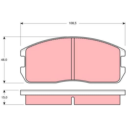 TRW DTEC Brake Pad Set Front GDB365DT