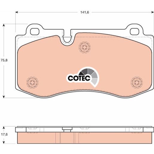 TRW Cotec Brake Pad Set Front GDB1667