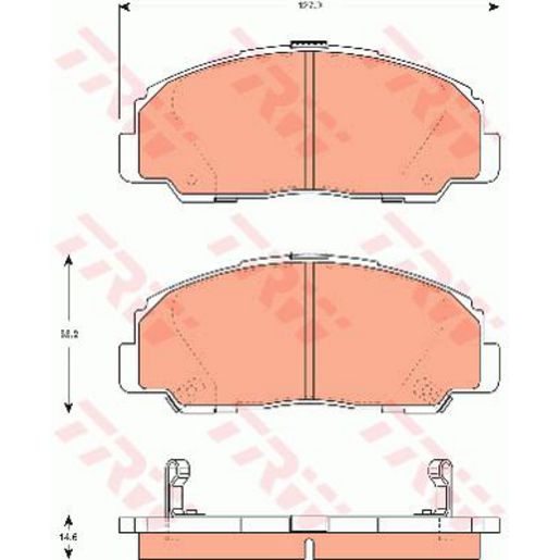 TRW DTEC Brake Pad Set Front GDB7528DT