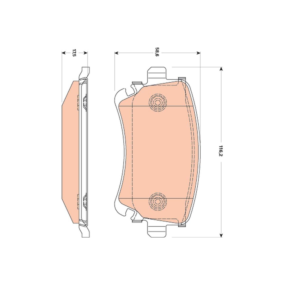 TRW Cotec Brake Pad Set Rear GDB1769
