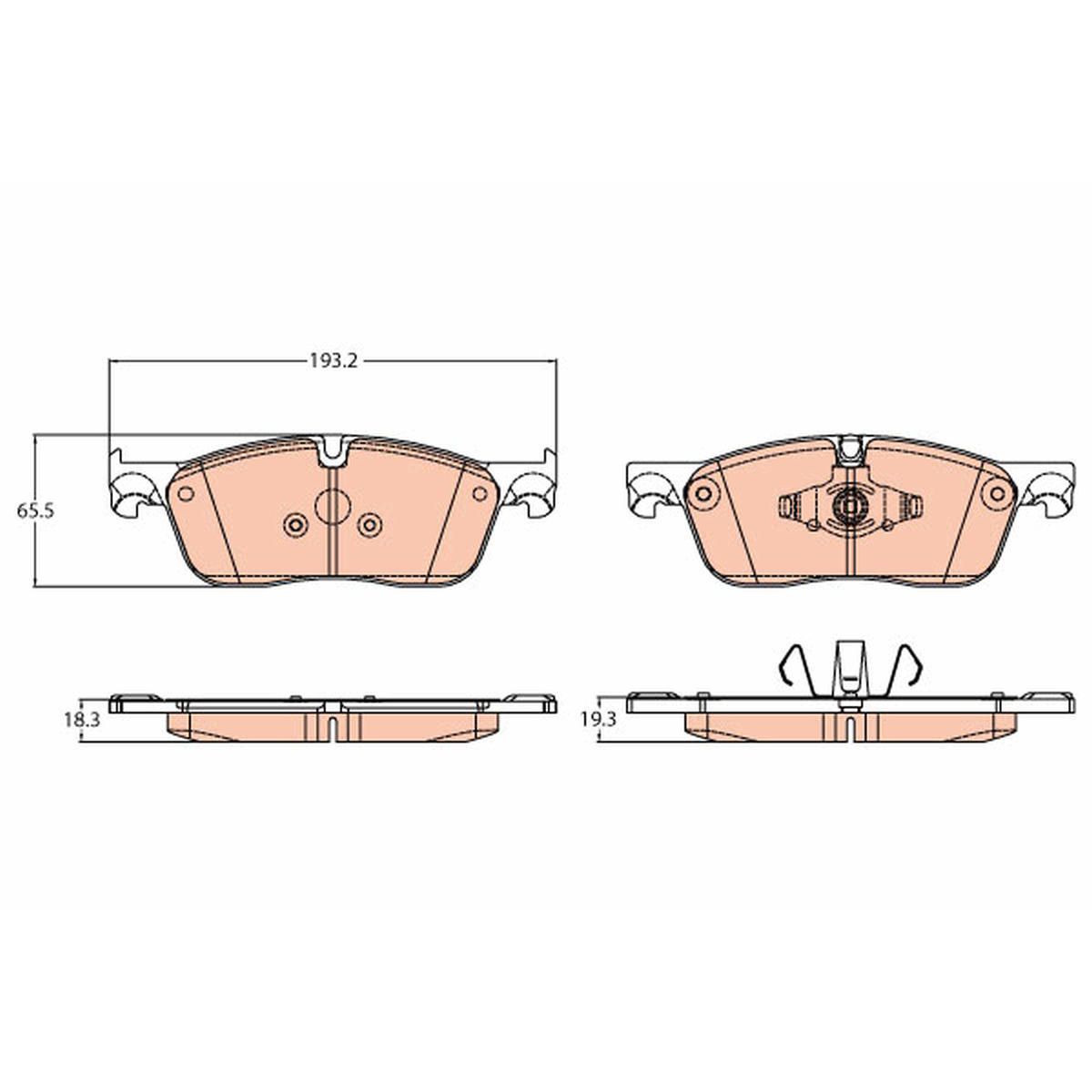 TRW Cotec Brake Pad Set Front GDB2100