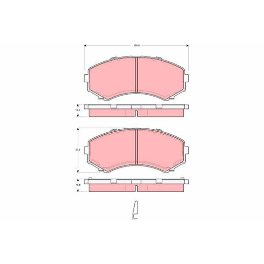 TRW Cotec Brake Pad Set GDB3254
