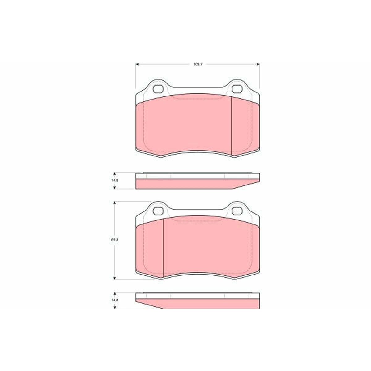 TRW Cotec Brake Pad Set GDB1537