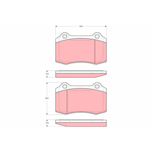 TRW Cotec Brake Pad Set GDB1537