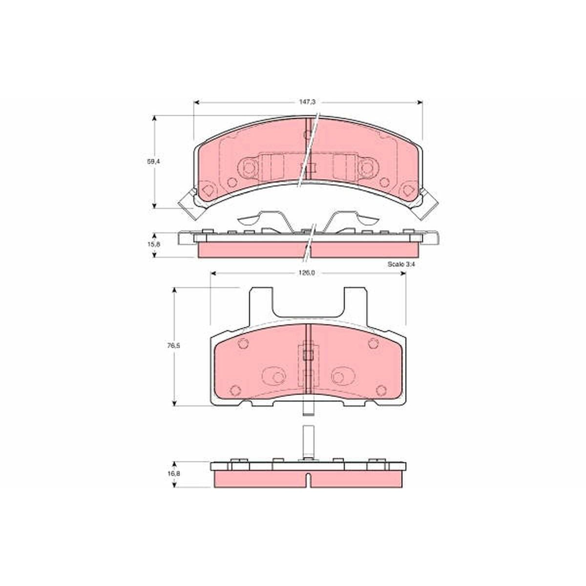 TRW Brake Pad Set GDB1273