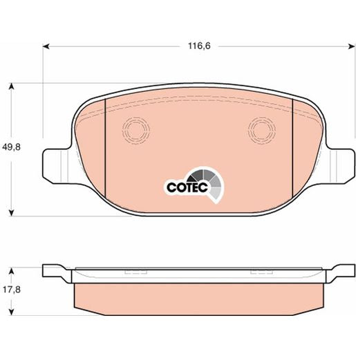 TRW Cotec Brake Pad Set GDB1649