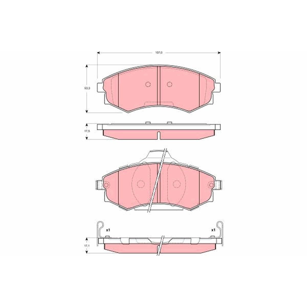 TRW Brake Pad Set GDB3283