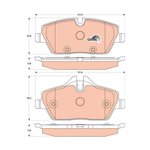 TRW Brake Pad Set GDB1870