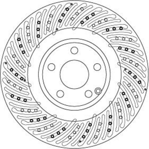 TRW Brake Rotor 344mm Front DF6674S