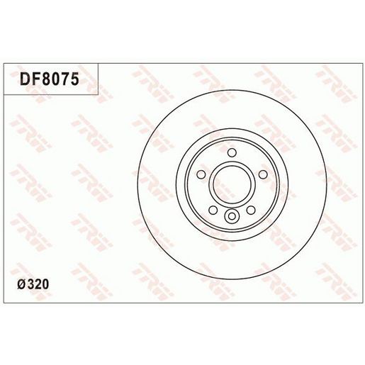 TRW Disc Brake Rotor DF8075S