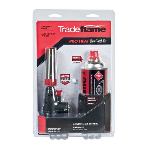 Trade Flame Handy Blow Torch Kit, Auto , Screw Refill 211312