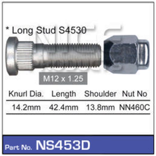 Nice Products Wheel Nut & Stud NS453D