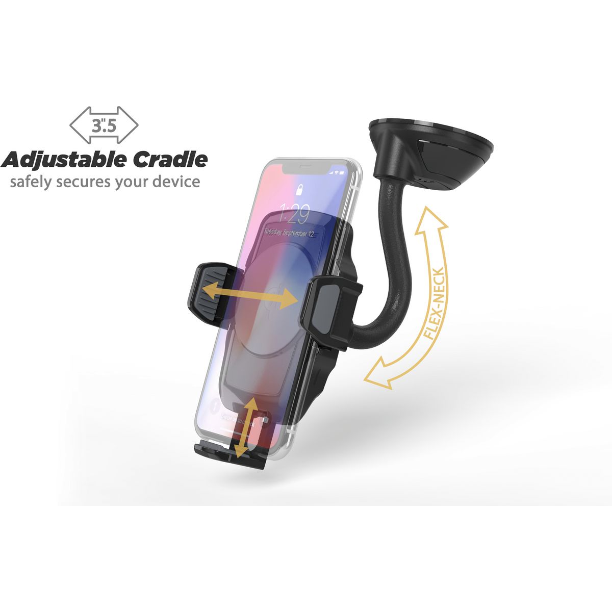 Scosche Wireless Charging Suction Car Phone Holder WDQ2M
