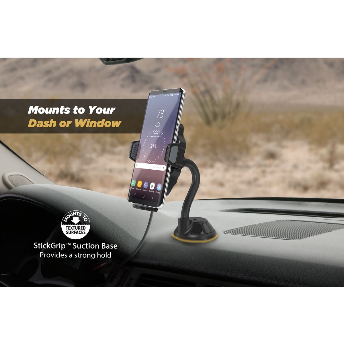 Scosche Wireless Charging Suction Car Phone Holder WDQ2M