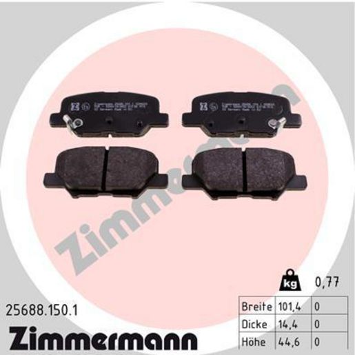 Zimmermann Brake Pad Rear Set 25688.150.1