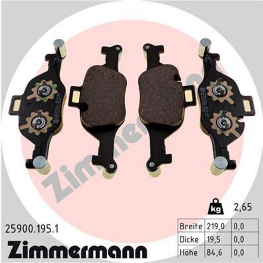 Zimmermann Brake Pad Front Set 25900.195.1