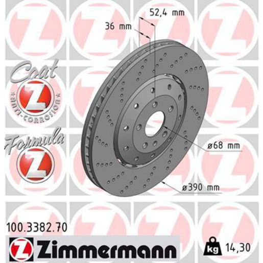 Zimmermann Formula Z Brake Rotor Single 390mm Front 100.3382.70