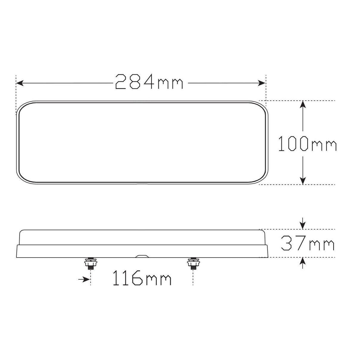LED Autolamps Stop/Tail/Indicator/Reverse/Reflector Light LED RHS 284ARWMRB