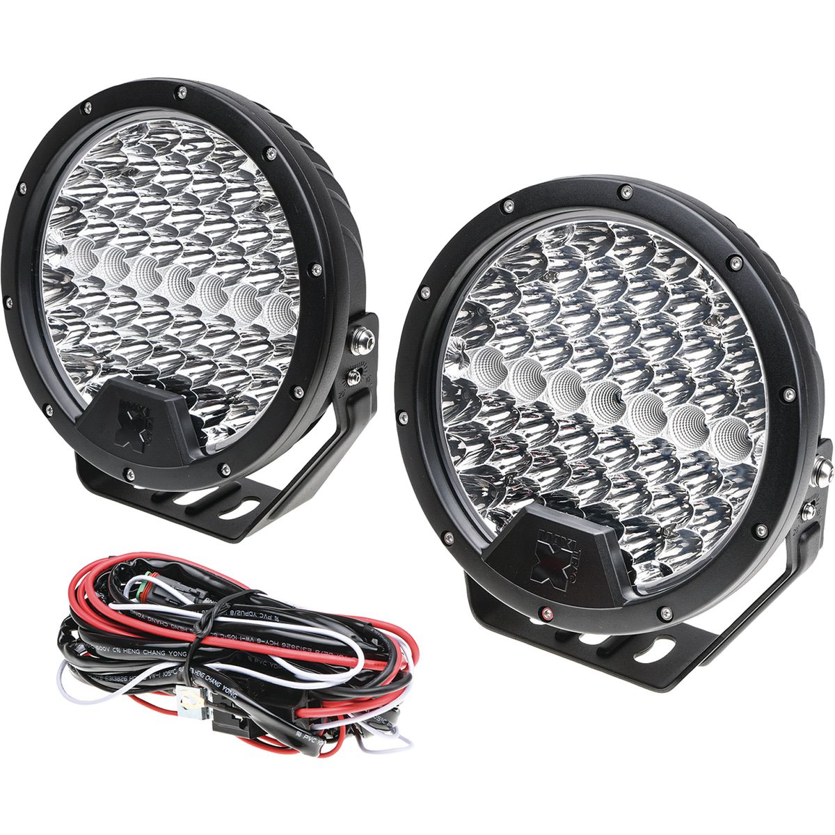 Maxi Trac 220mm LED Driving Light Kit, 20582 Lumens, Waterproof, Wiring Harness Included MTDL-240KIT