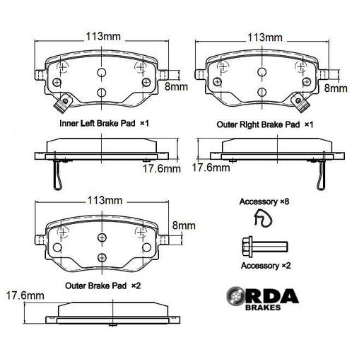 RDA Phantom Ceramic Pads RDC2463