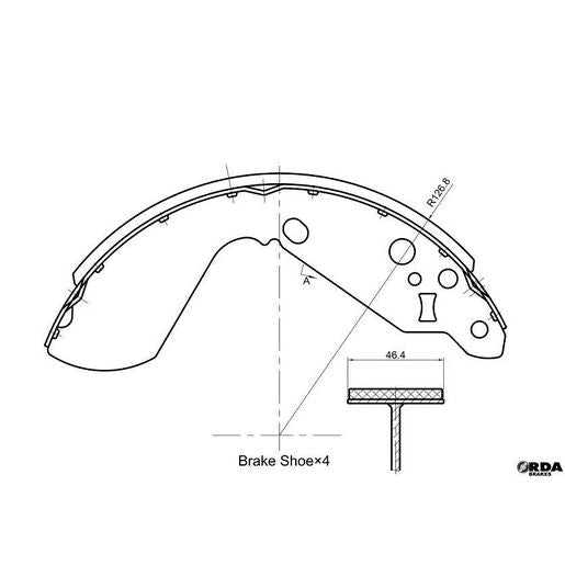RDA Suzuki Vitara Rear Brake Shoes R2042