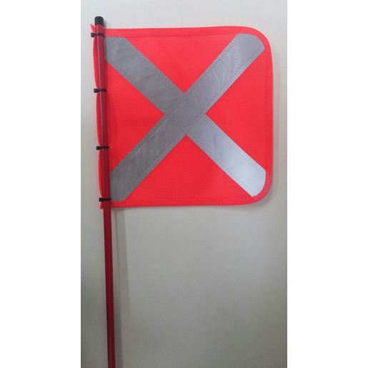 Safety Aerials 1.5Mtr Reflective X Orange Mesh Flag Aerial With Quick Disconnect Base FX1500QD