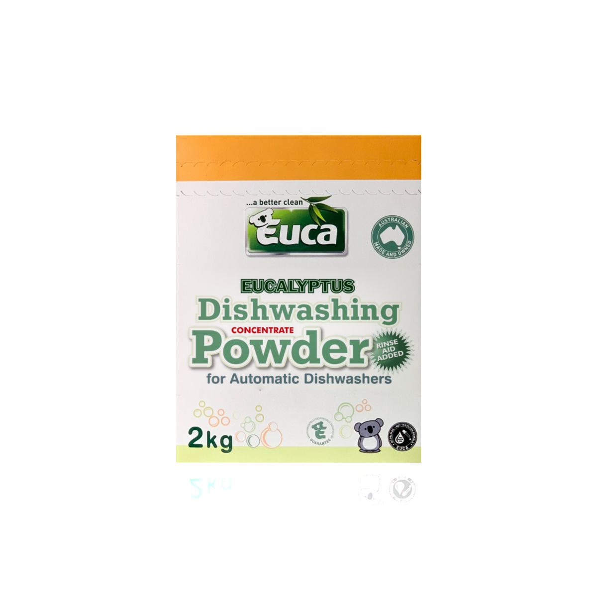Euca Eucalyptus Dish Wash Powder 2kg Concentrate Eco Box 379F2R