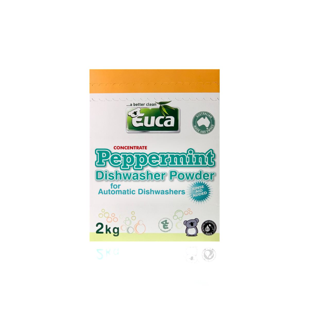Euca Peppermint Dish Wash Powder 2kg Concentrate Eco Box 380F2R
