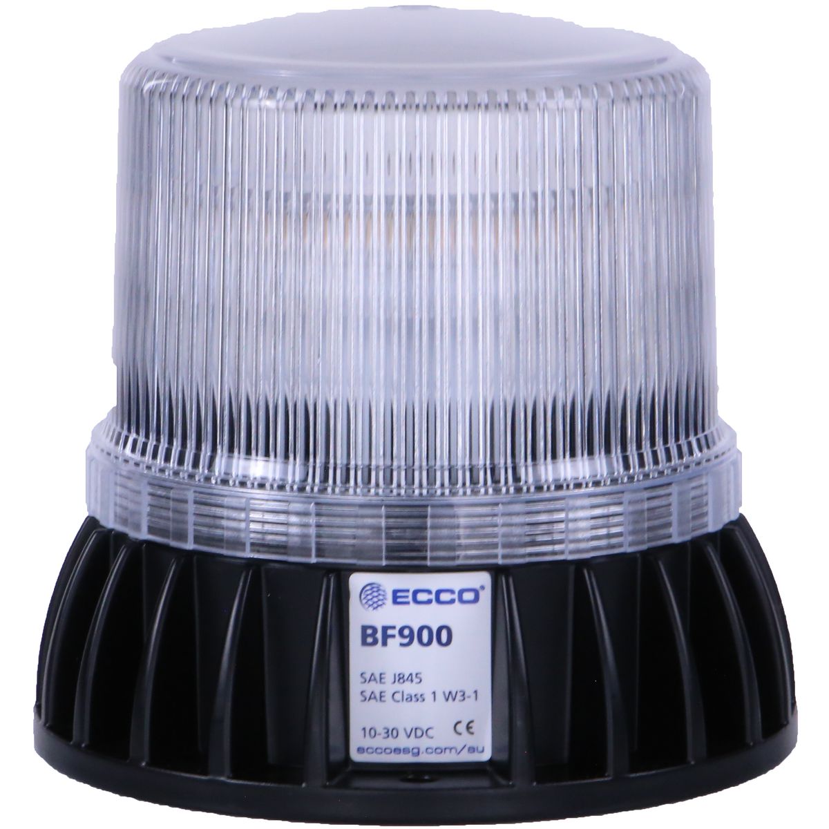 Ecco LED Tricolour Beacon Red/Green/Blue, Clear Lens, Class 1, Multivolt, Ip67 And Ip69K, Cispr25 BF900-03