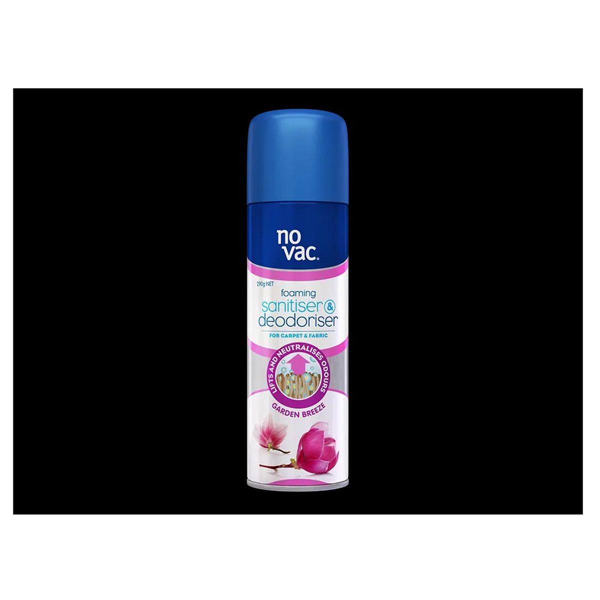 No Vac Foaming Sanitiser + Deodoriser Garden Breeze 290G 31149