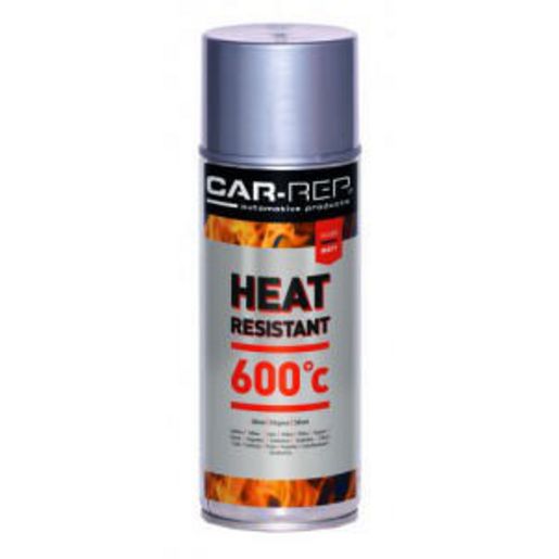 Car-Rep Heat Resistant 600 Degrees C Silver 400ml CR01091