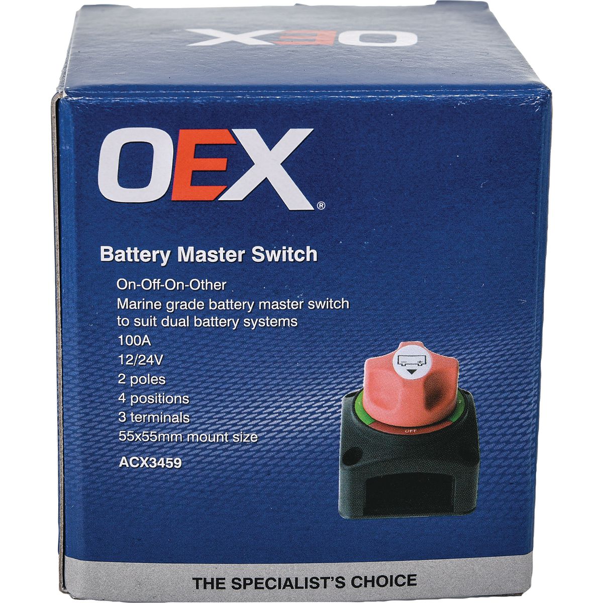 OEX Battery Master / Isolation Switch On - Off - On - Other (Contacts Rated 100A @ 12 Or 24V) ACX3459