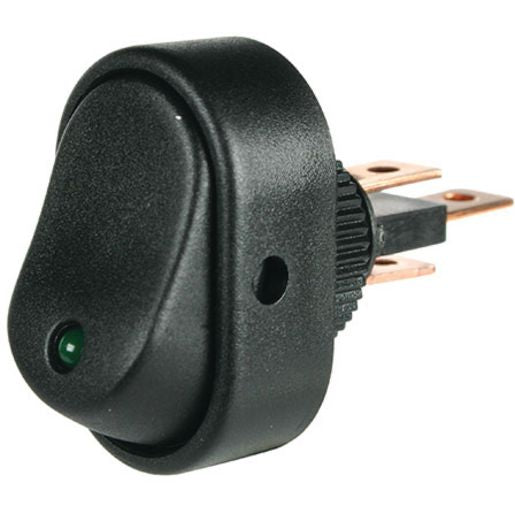 OEX Rocker Switch On/Off Spst Green Illumination ACX1972BL