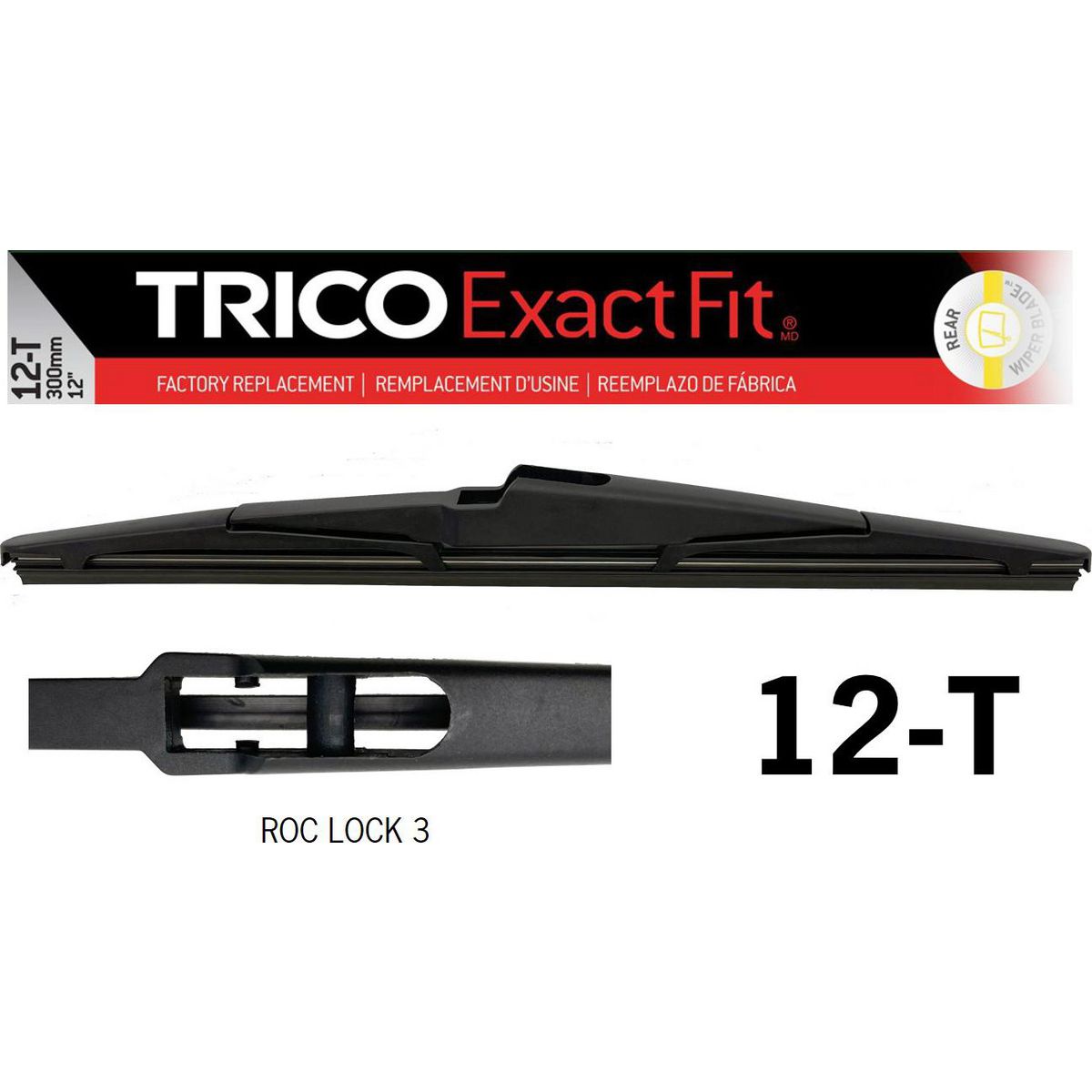 Trico Exact Fit Rear Wiper Blade 300mm 12-T