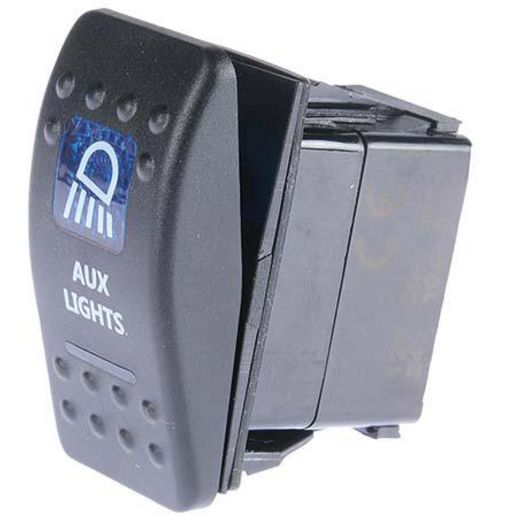 Drivetech 4x4 Rocker Switch AUX Lights 12/24V Blue DT-11013