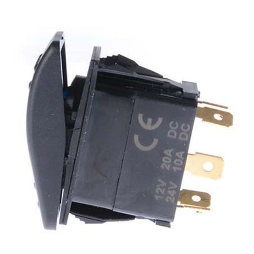 Drivetech 4X4 Rocker Jump Start Switch Off/Mom On Spst 12 Or 24V Blue Illumination (Contacts Rated 20A @ 12V) DT-11047