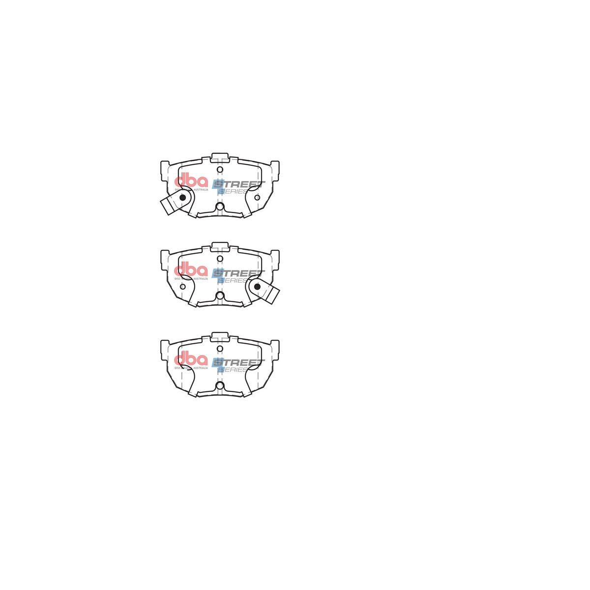 DBA Street Series Brake Pad Set Rear DB1166SS