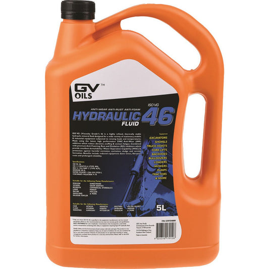 GV Oils Hydraulic Fluid Iso 46 5L GVHYD46005