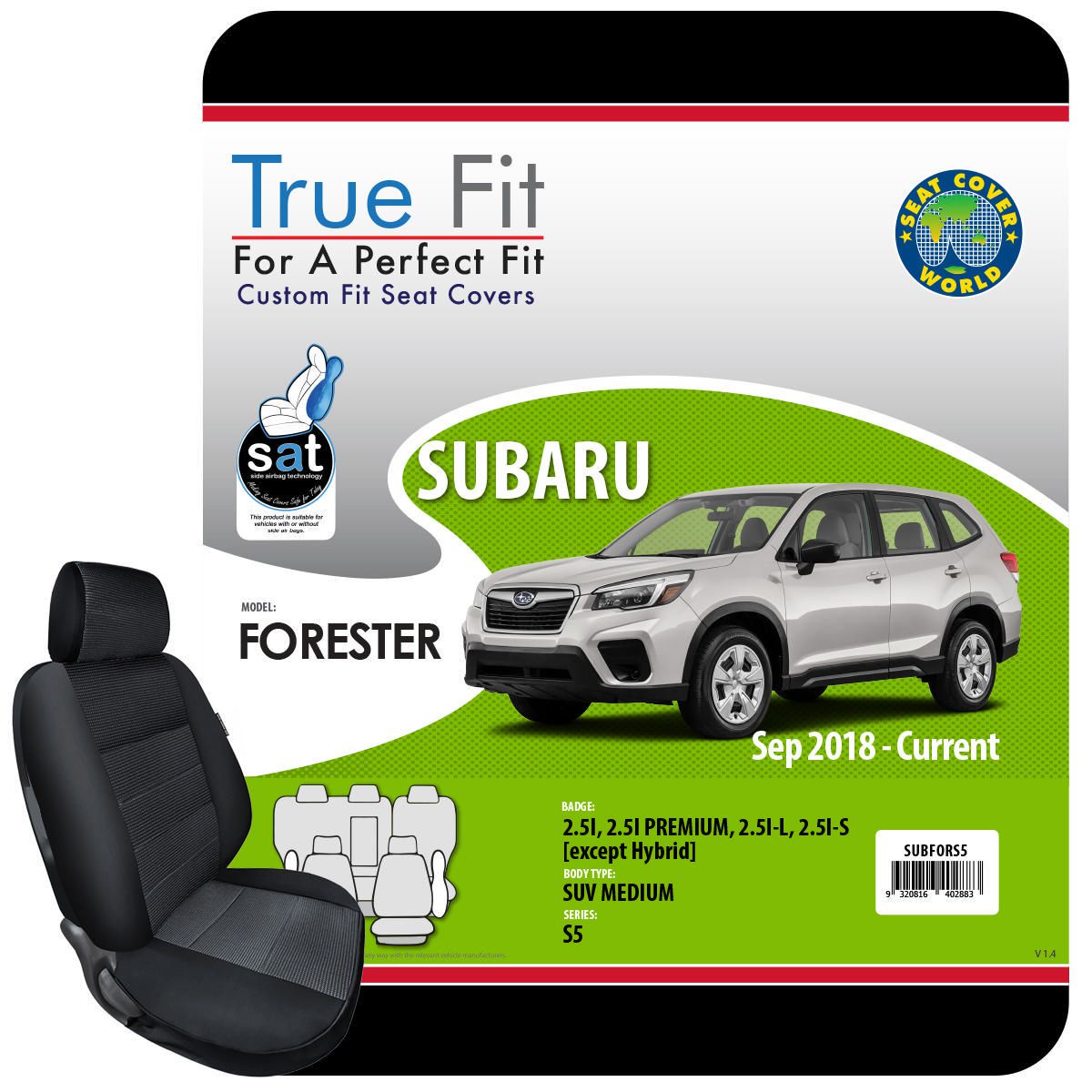 True Fit Tailored Seat Cover Pack SUBFORS5
