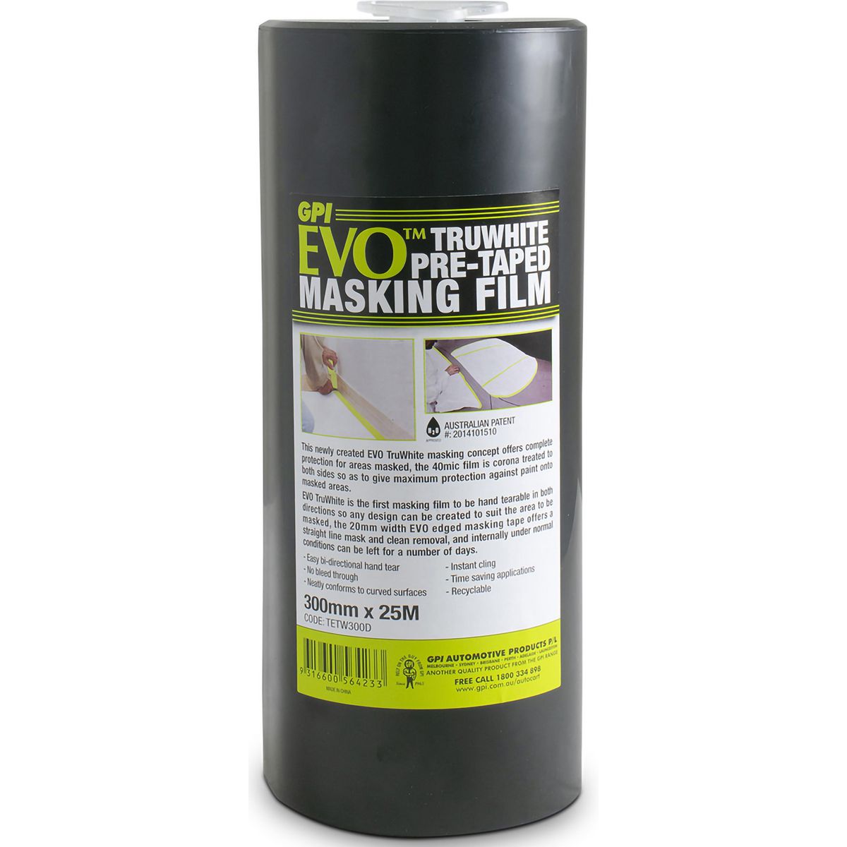 GPI Pre-Taped Masking Film 300mm X 25M TETW300D