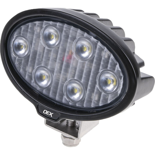 OEX Work Light Oval 6 LED. 12V/24V, Cispr25 Rated LLX08206