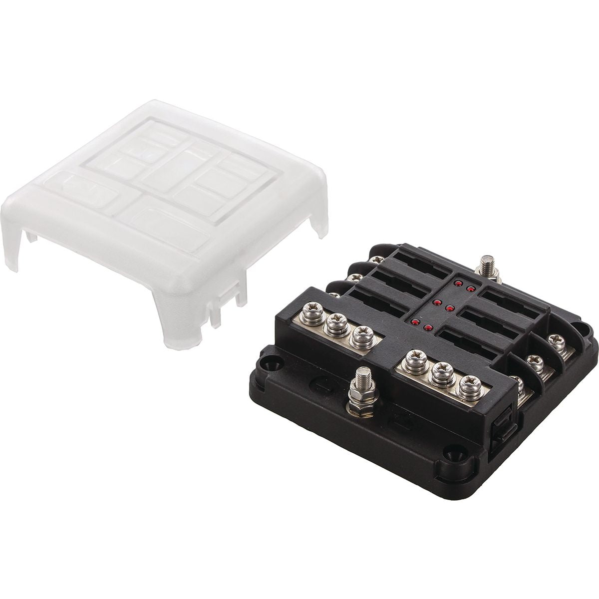 OEX Fuse Box, Standard Blade, 6 Way, Maximum Total Amperage - 150A At 12V, Negative Busbar ACX5123